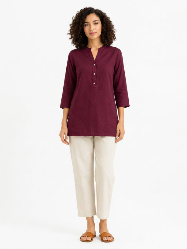Mulberry Purple Breeze Short Kurta