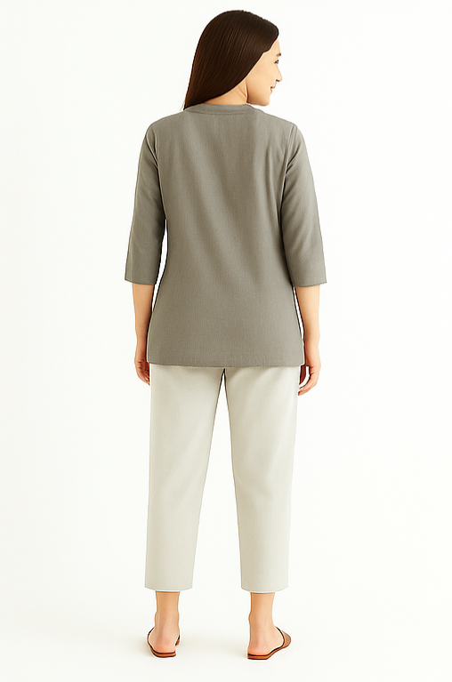 Mink Grey Breeze Short Kurta