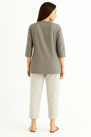 Mink Grey Breeze Short Kurta