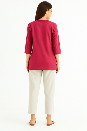 Hot Pink Breeze Short Kurta