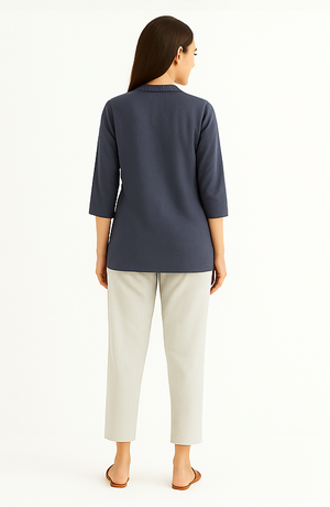 Slate Grey Breeze Short Kurta