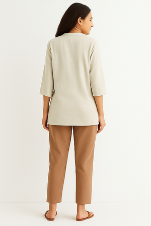 Ecru Breeze Short Kurta
