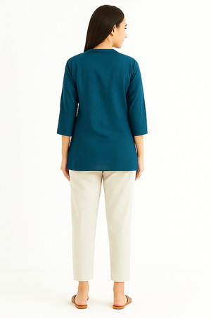 Venice Blue Breeze Short Kurta
